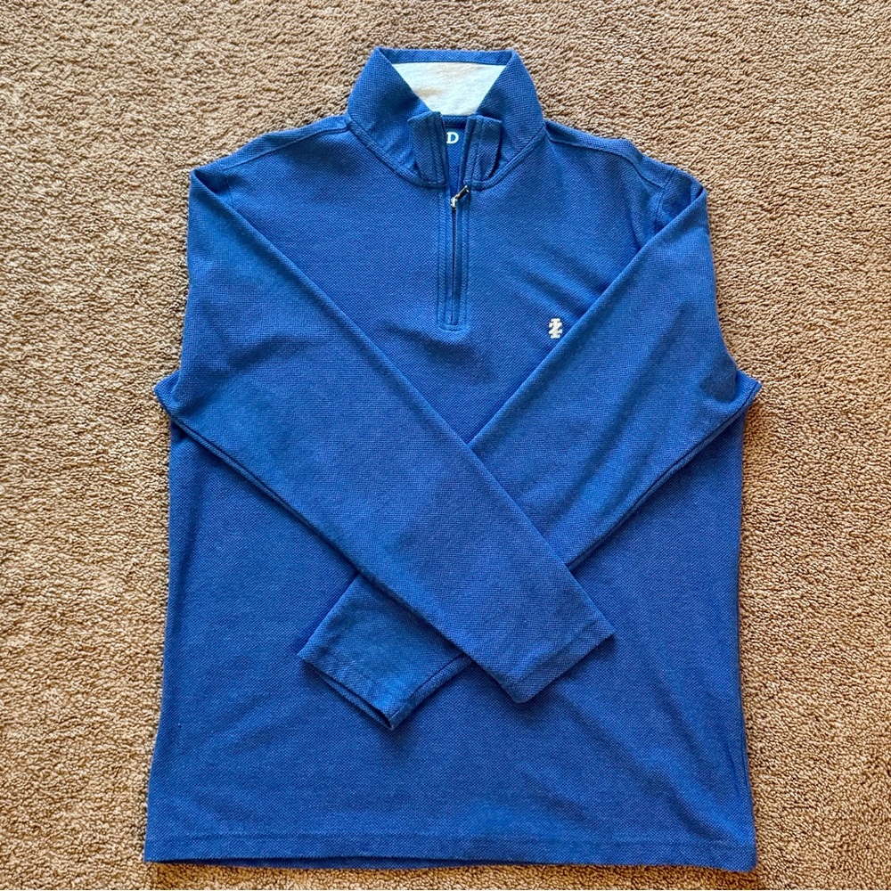 Izod Men's Blue Quarter-Zip Sweater